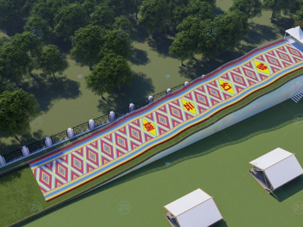 Extra-wide rainbow slide