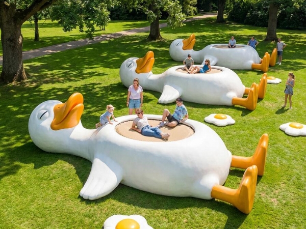 Lie-down duck
